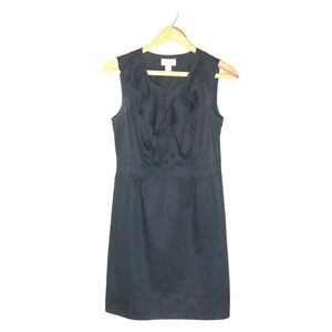 Ann Taylor LOFT Black Ruffled Sleeveless Dress 6